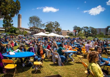 Staff celebration on the UCEN lawn