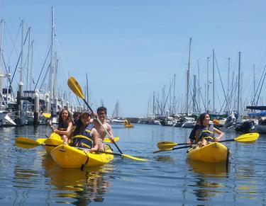 Conference attendees kayaking