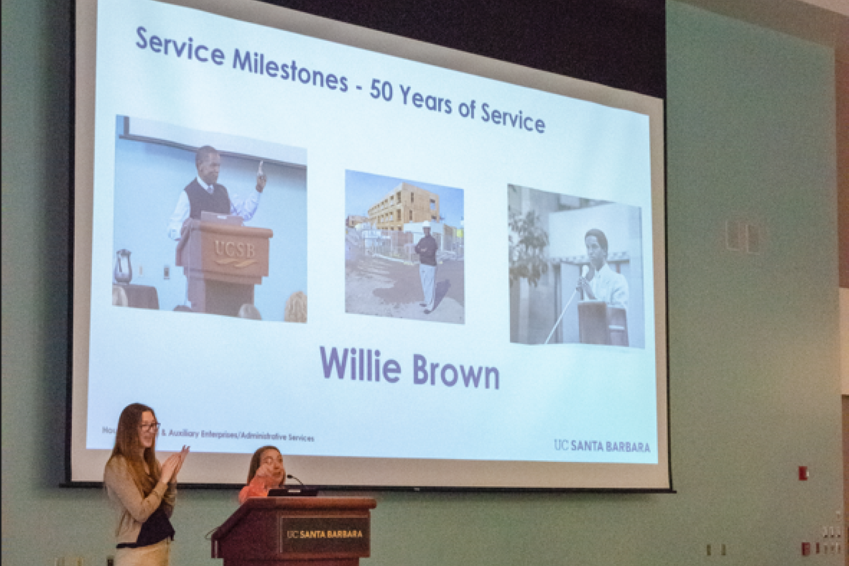 Shalauna & Gabrielle Celebrating Service Milestones